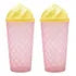 Vaso Plastico Forma Malteada Con Tapa Pack 2 Piezas Bestway