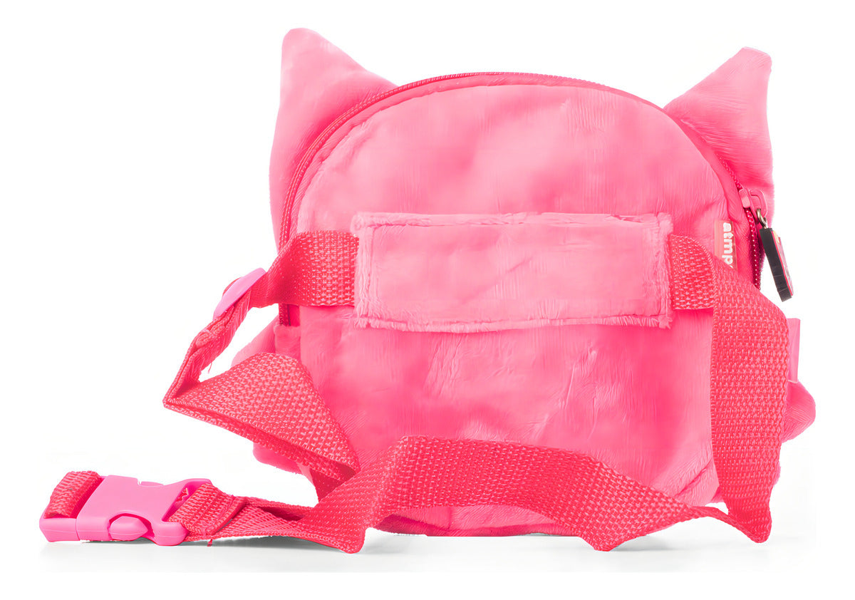 Cangurera Peluche Atmpacks 3020 De Niñas Color Rosa