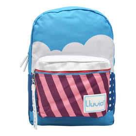 Mochila Nubes Cool Con Compartimiento Para Laptop Lisa Azul Ll20bpi21 Lluvia
