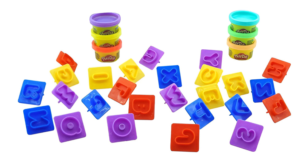 Set De Masas Hasbro Play-doh E8532 Fundamentals Letras con 26 sellos y 6 latas