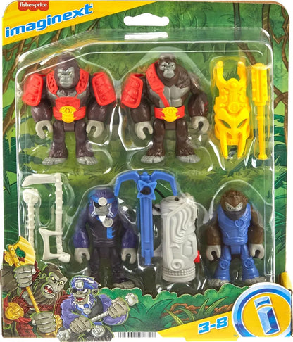 Figura de Acción Paquete Gorilas y Monos Aventura Imaginext