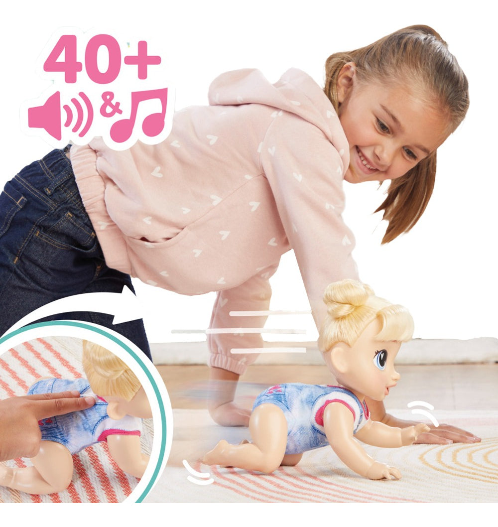 Baby Alive Muñeca Electrónica Harper Hugs de Pelo Rubio +3 años