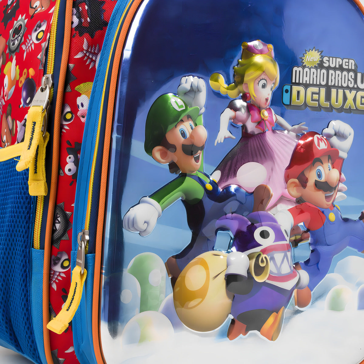 Mochila Grande Rojo Chenson Mario Bros Xelu Rojo