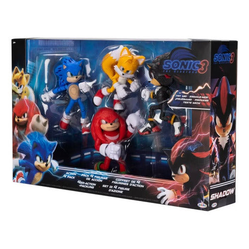 Figuras De Acción Sonic 3 Shadow Knuckles Tails Con Luz