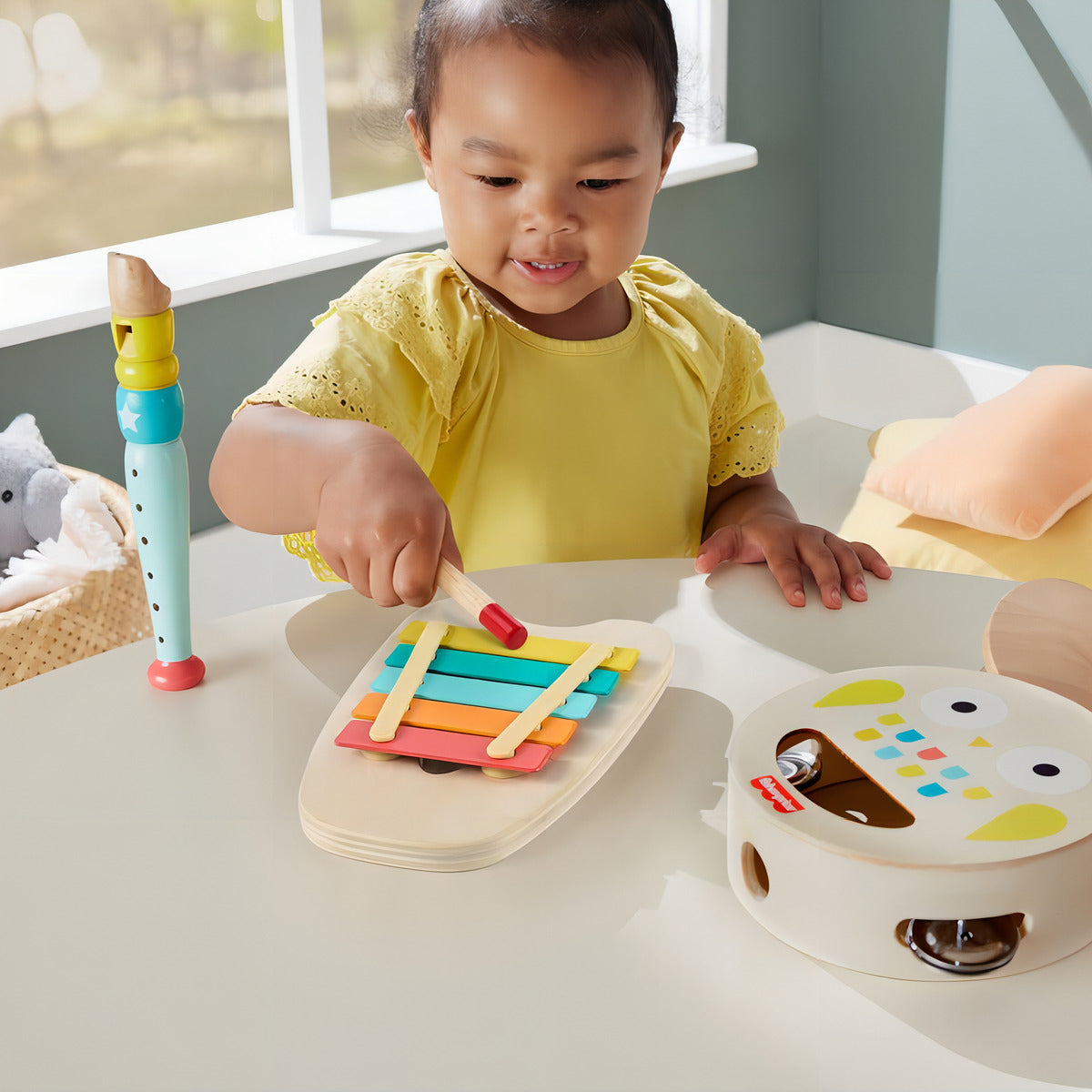 Juego De Intrumentos Musicales De Madera Fisher Price Hxyt90