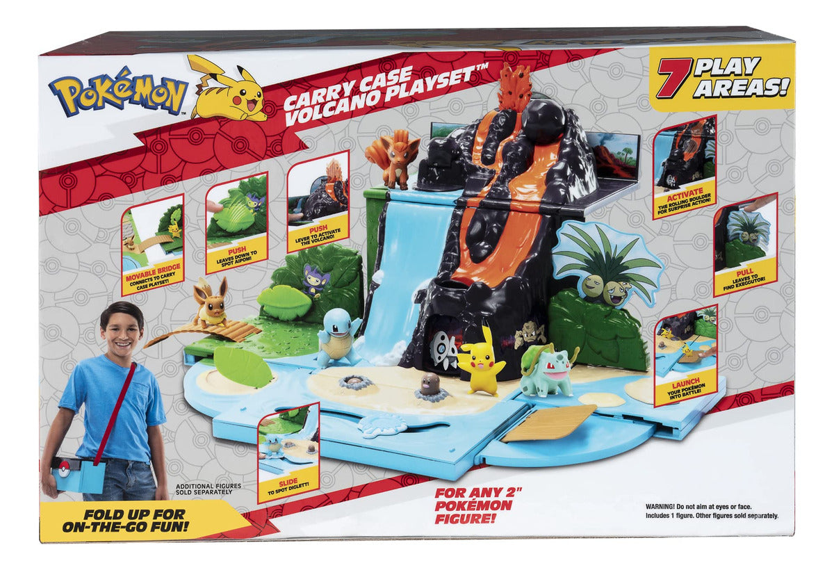 Set De Juego Playset Pokémon Carry Go Con Funda Volcano