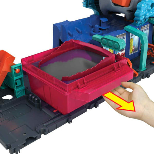 Pista Hot Wheels Mega Rapid Shark Wash City juguete color mate aventura agua diversión segura