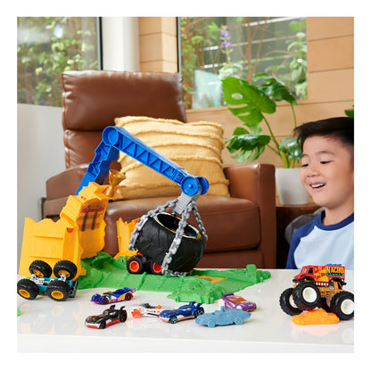 Pista Hot Wheels Monster Trucks Reto En La Selva Para Niños