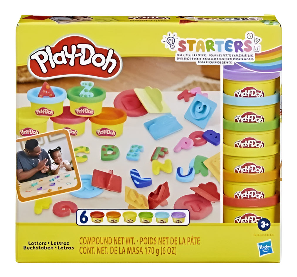 Set De Masas Hasbro Play-doh E8532 Fundamentals Letras con 26 sellos y 6 latas