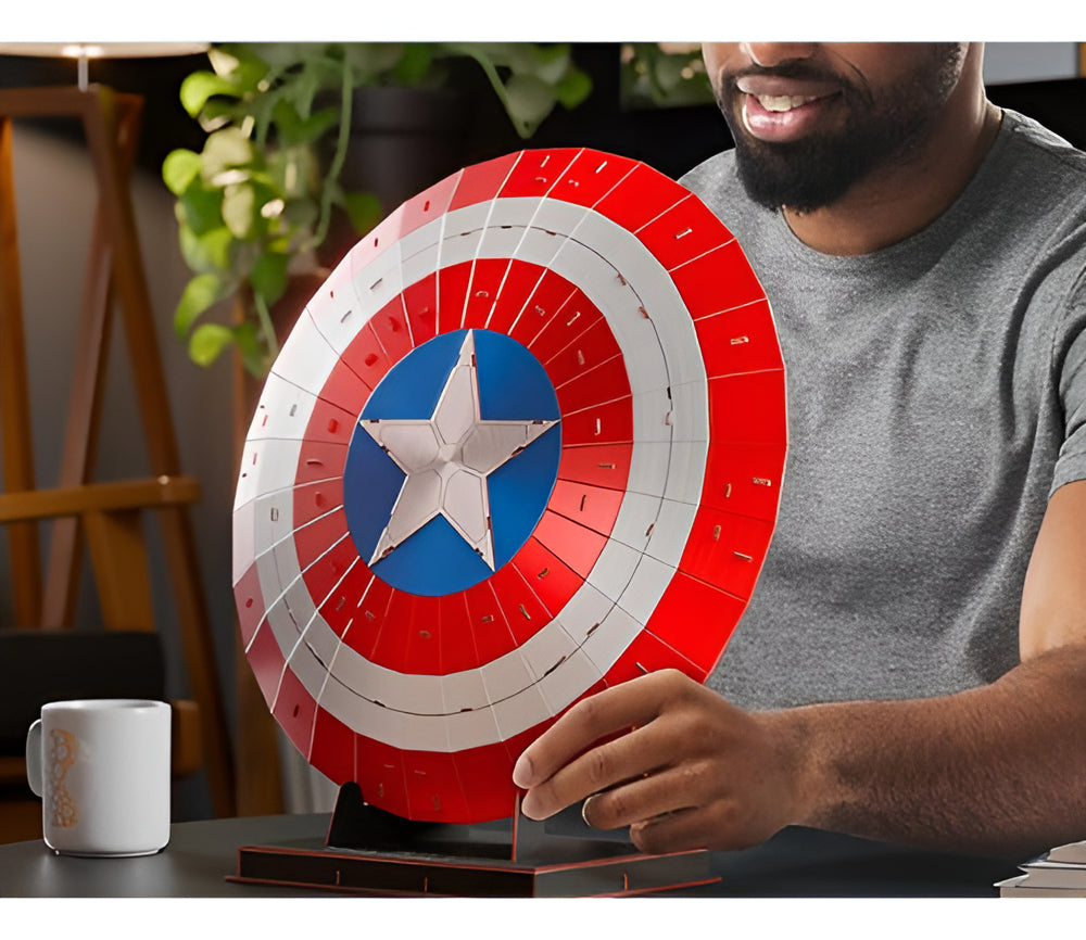 Rompecabezas Del Escudo Capitán América 4d Puzzles