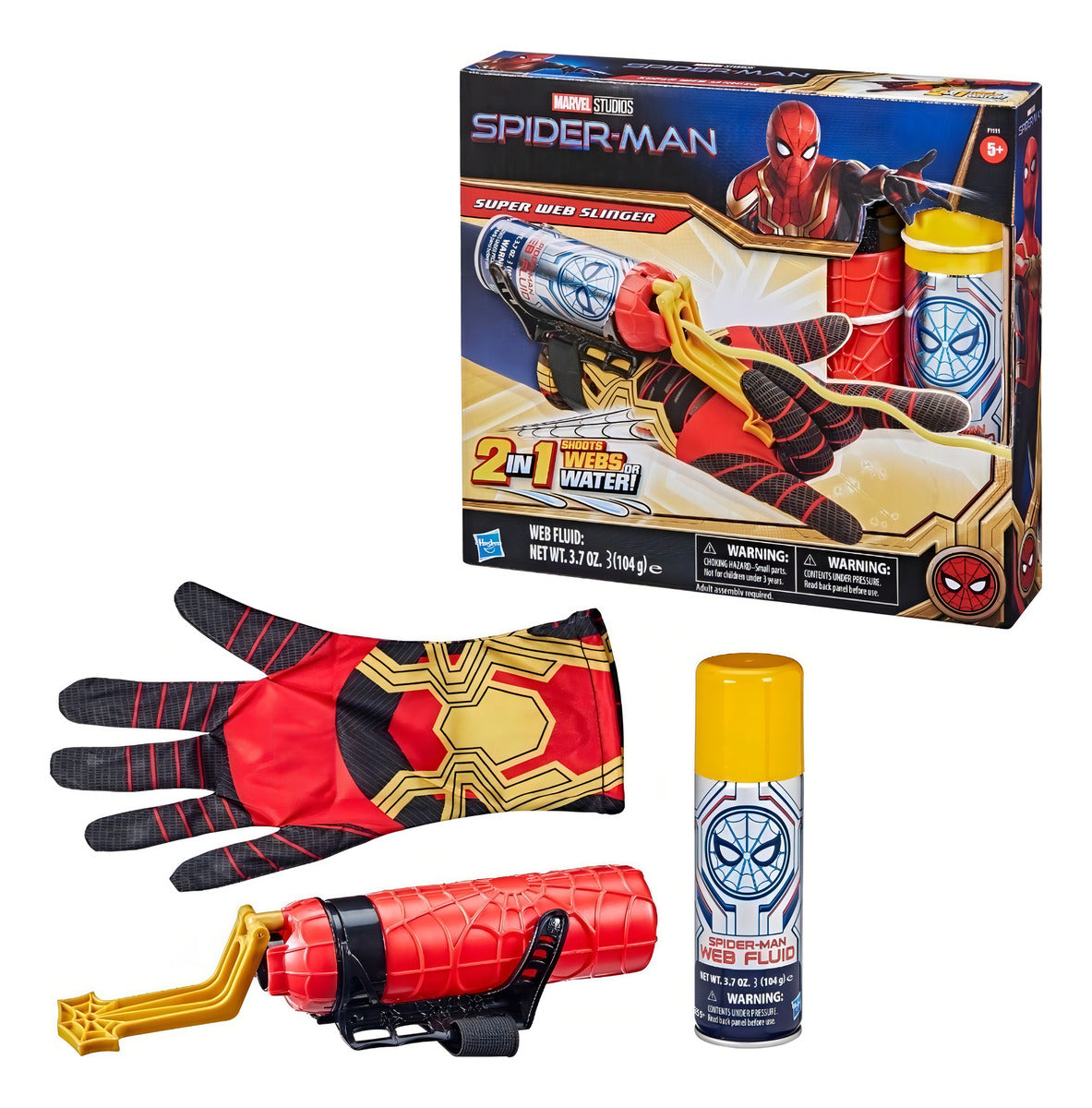Hasbro Lanzador Telaraña Spiderman 2 En 1 Telaraña O Agua