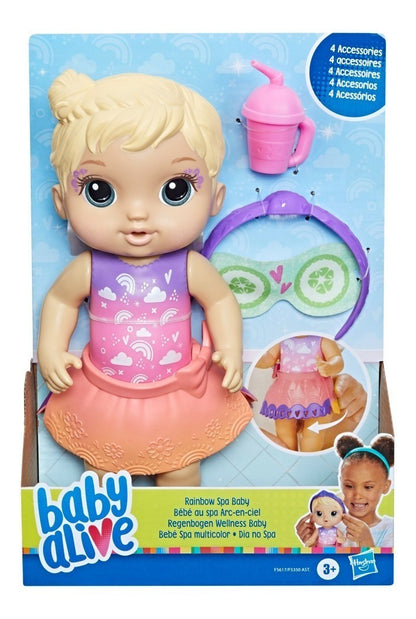 Muñeca Baby Alive Spa Multicolor Cabello Rubio