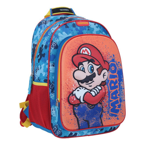 Mochila Escolar Grande Chenson Mario Mb64600-9 Splash