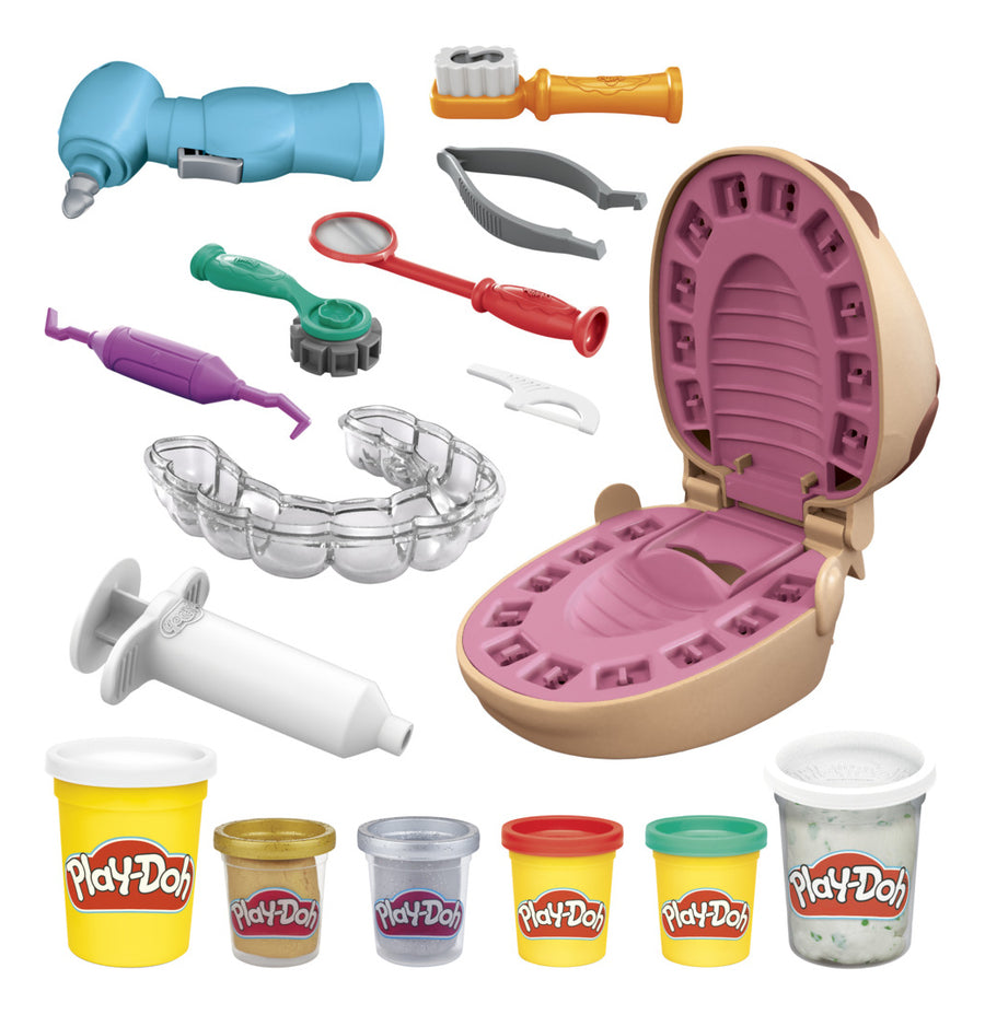 Kit F1259 El Dentista Bromista Con 9 Accesorios y 6 Latas Play-Doh