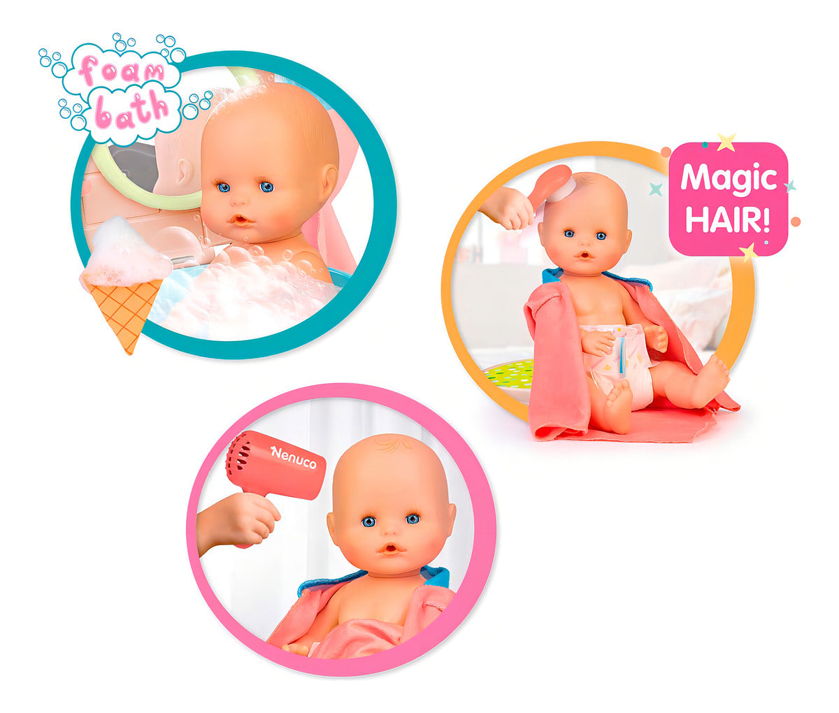 Muñeca Bebe Nenuco Baño De Espuma