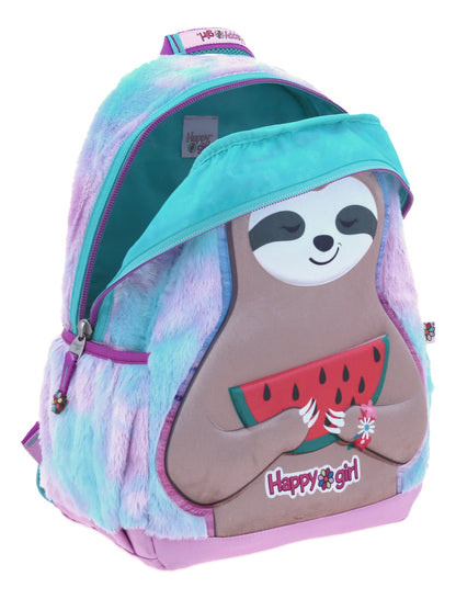 Mochila Grande Chenson Perezoso Peluche Happy Girl Loty Color Lila