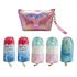 Lapiceras Forma De Paleta Y Cosmetiquera Surtido Pack 6pz