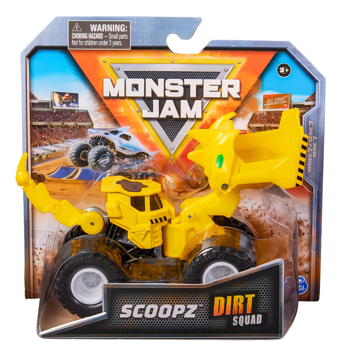 Vehículo Monster Jam Dirt Squad Scoopz 8 Cm
