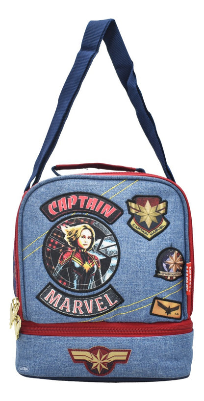 Lonchera Termica Marvel Capitana Marvel Estampada Azul Ruz