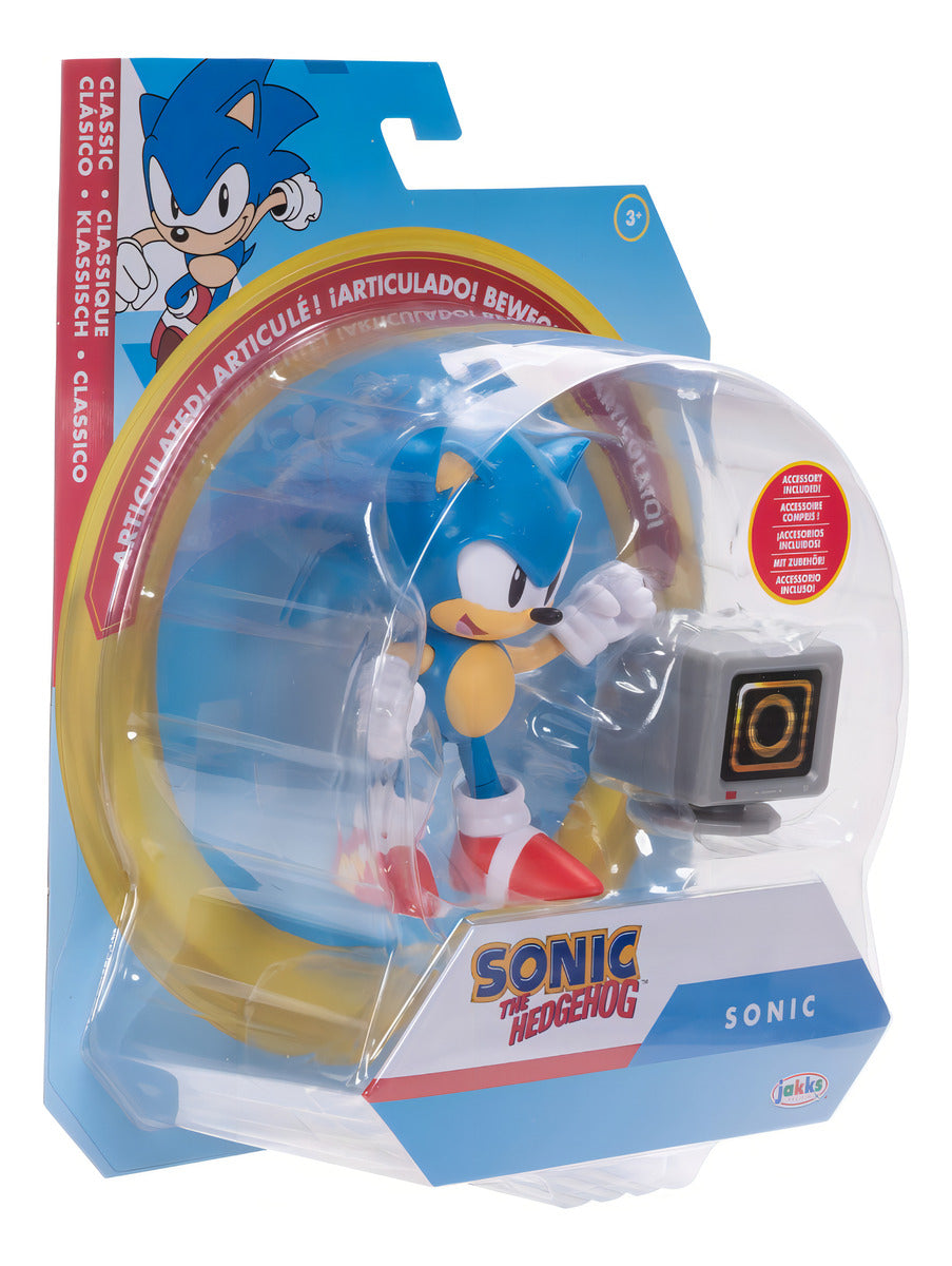 Figura Articulada Classic Sonic 4 Con Ring Item Box
