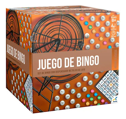 Juego De Bingo Clásico Con Bombo Metálico 75 Bolas Y Cartones Para Niños Y Adultos Jca-3300