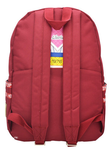 Mochila Escolar Lluvia Rojo 29L Poliéster Liso Estampado Compartimento Laptop