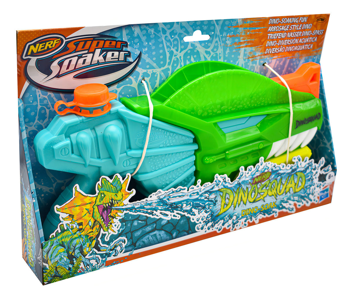 Nerf Super Soaker Dinosquad Dino-soak Lanzador Agua Hasbro Color Verde