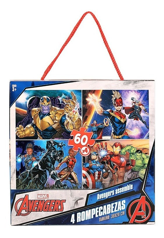 Rompecabezas 4 En 1 Avengers Novelty