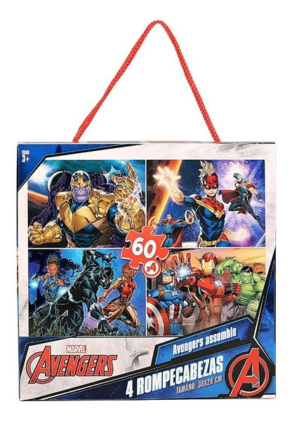 Rompecabezas 4 En 1 Avengers Novelty