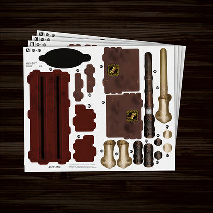 4d Build, Conjunto De 4 Varitas De Harry Potter En Estuche, Kit De Maqueta En 3d Con 58 Piezas. Regalos Y Decoración De Escritorio Para Fans De Harry Potter, Rompecabezas Para Mayores De 12 Años.