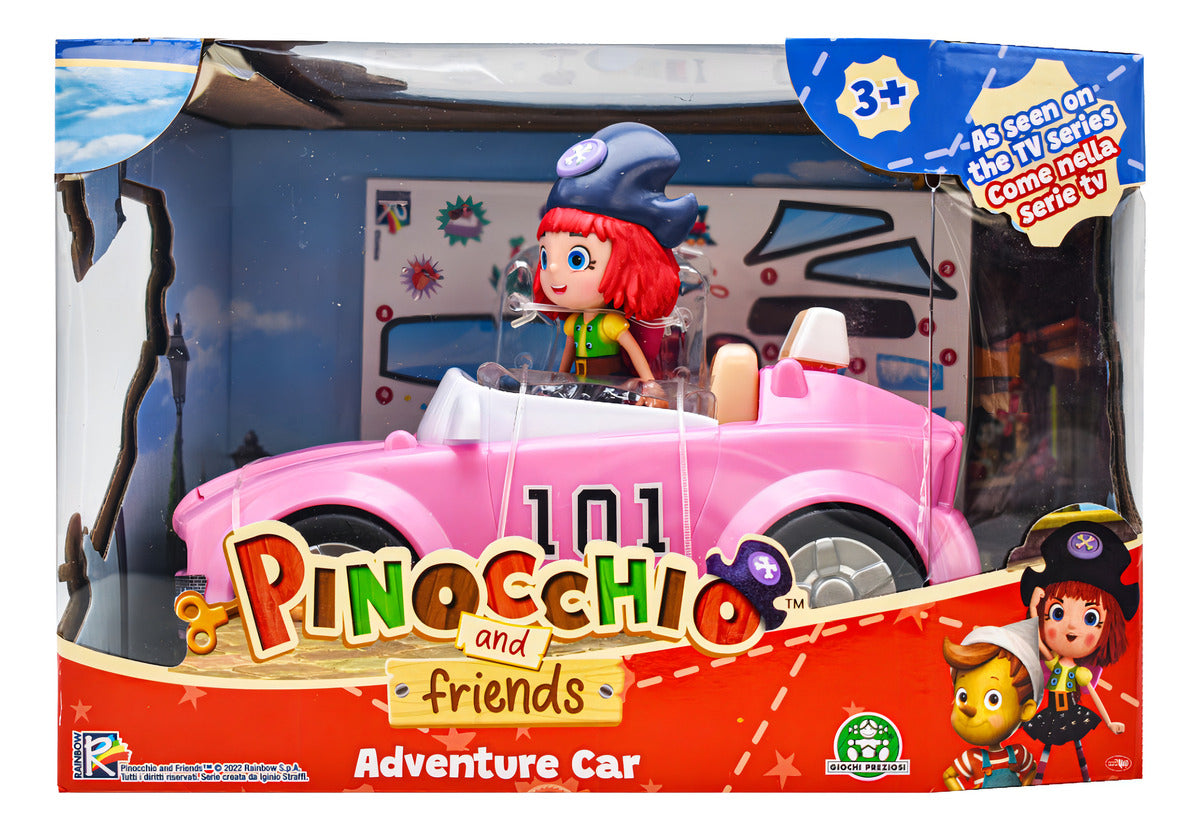 Pinocchio Y Sus Amigos freeda Auto Aventura 16cm Famosa Color Rosa