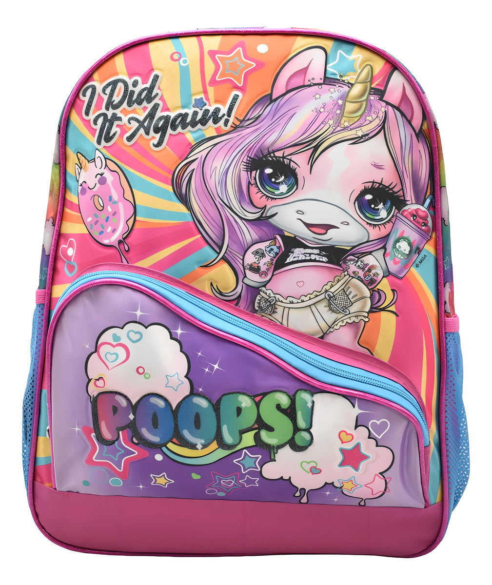 Mochila Poopsie Relieve Estampado Did It Again 162142 Primaria Ruz Color Rosa