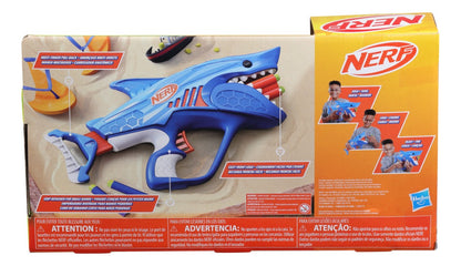 Nerf Junior Wild Sharkfire, Lanzadardo Con 8 Dardos Nerf Eli Azul