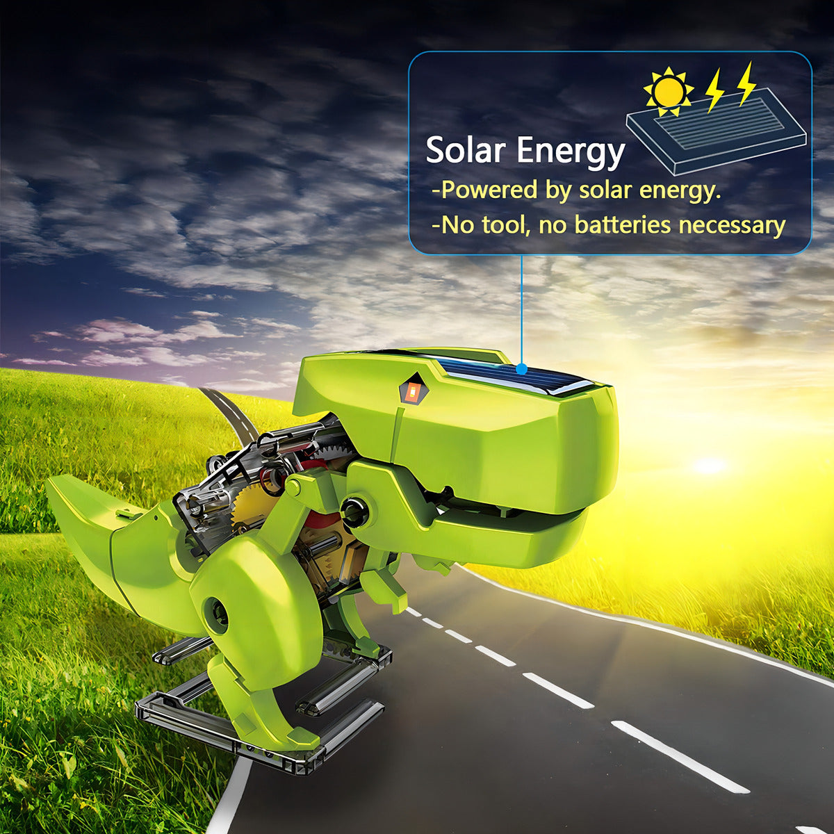 Peque Robotica Solar Mi Alegria Personaje Dinosaurio