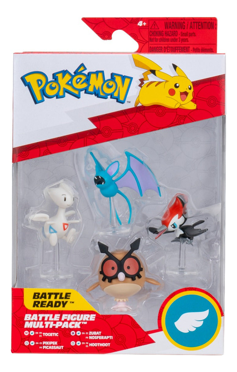 Pack 4 Figuras Battle W2 Pokemon