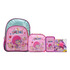 Mochila Bellies Bellie Beth Kit 4pz Brillos Primaria Famosa Rosa Estampado/brillos