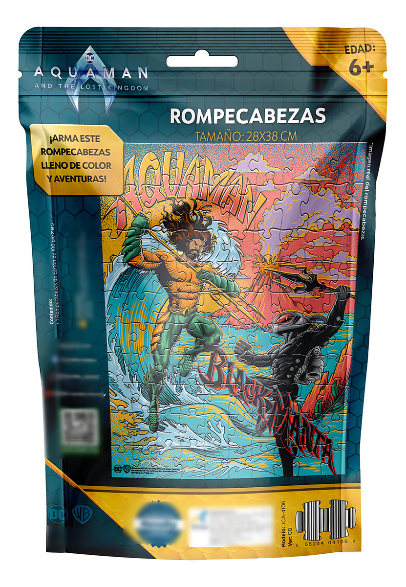 Dc Aquaman Rompecabezas De Bolsa 100pz Novelty