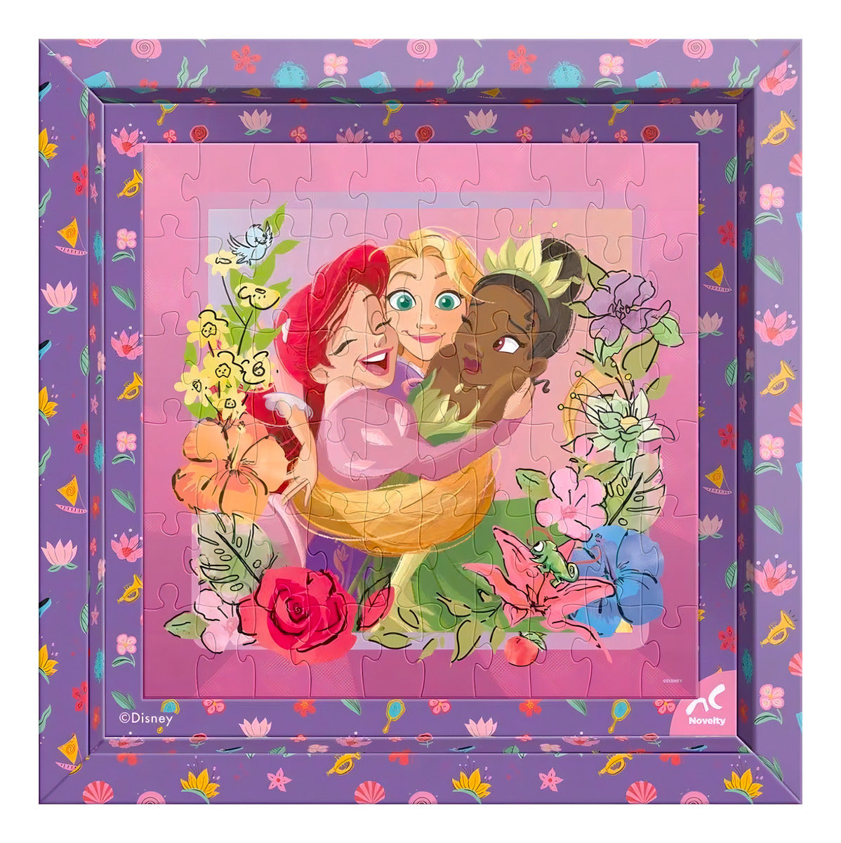 Disney Princesas Rompecabezas Con Marco 60pz 27x27cm Novelty