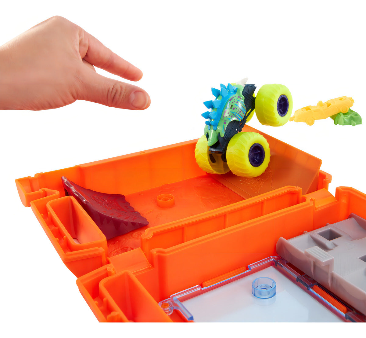 Hot Wheels Monster Trucks Pista Acrobacias y Combustible