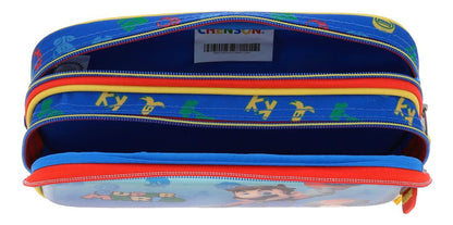 Lapicera Escolar Chenson Super Mario Bros Aury Color Azul Lisa