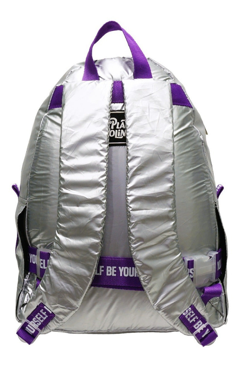 Mochila Polinesios I’m Fierce Original Nueva Color Gris Diseño de la tela Poliéster