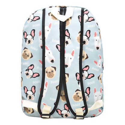 Mochila Escolar Lluvia Celeste Estampada Con Lapicera y Lonchera 27L