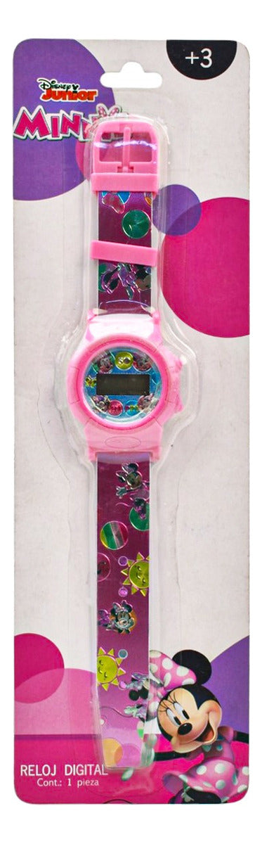 Reloj Digital Disney Minnie Pack 7pz Bestway Color Rosa