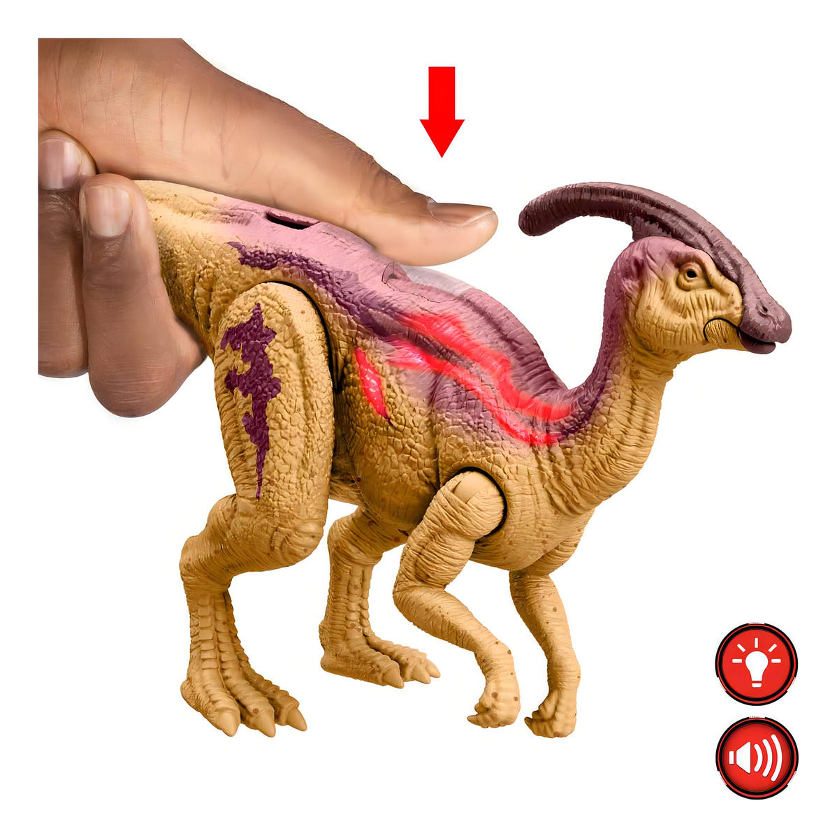 Jurassic World Dinosaurio Rugido Salvaje Parasaurolophus
