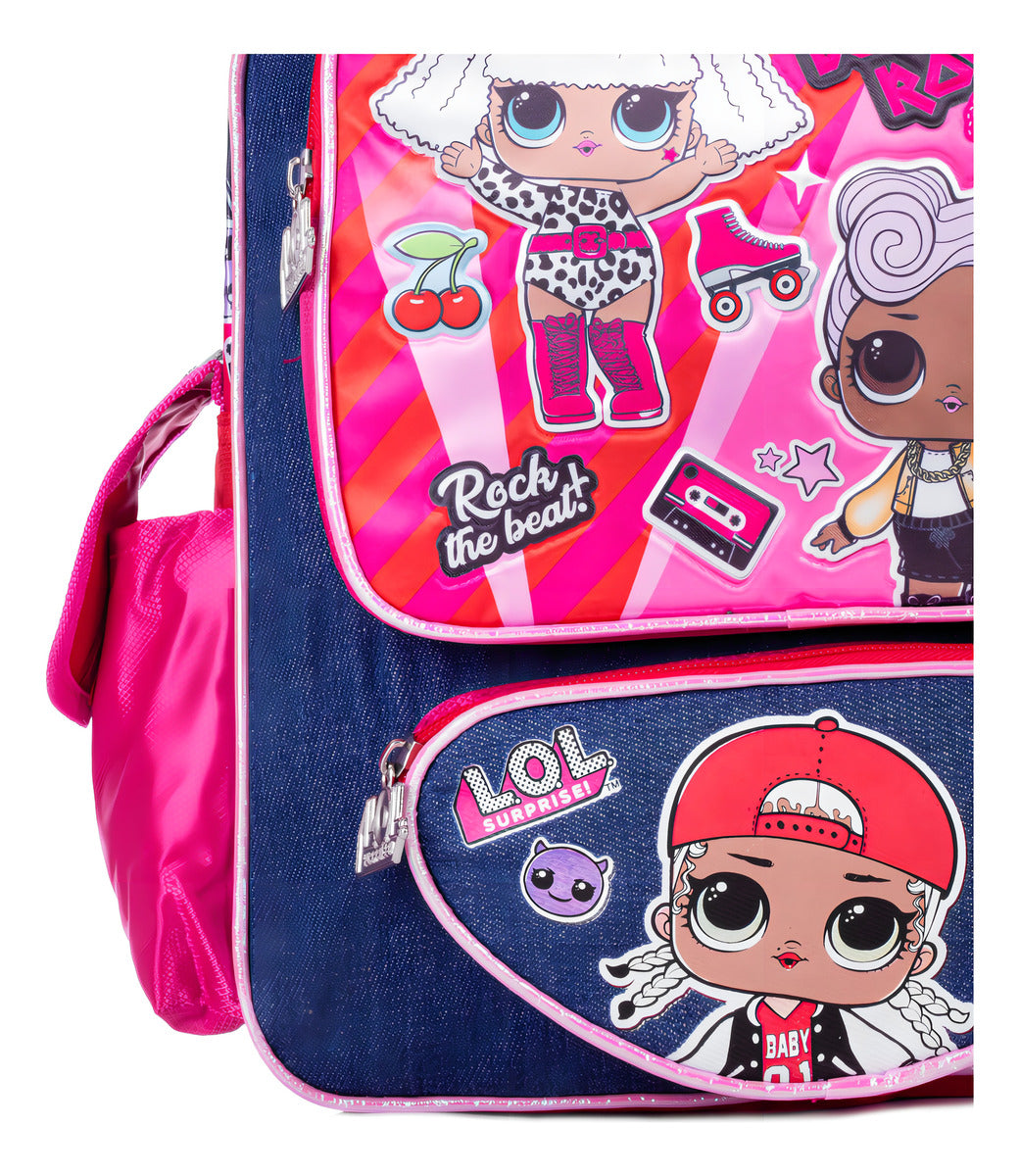 Mochila Lol Surpise Born To Rock Ruz Color Rosa Diseño De La Tela Liso