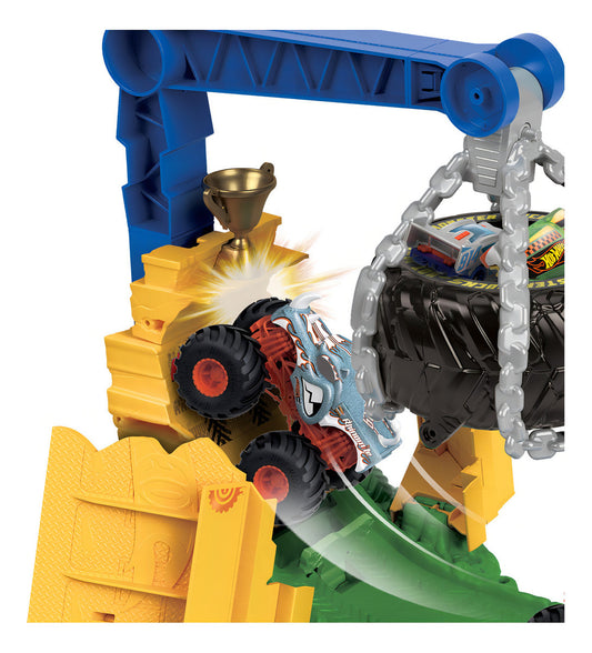 Pista Hot Wheels Monster Trucks Reto En La Selva Para Niños