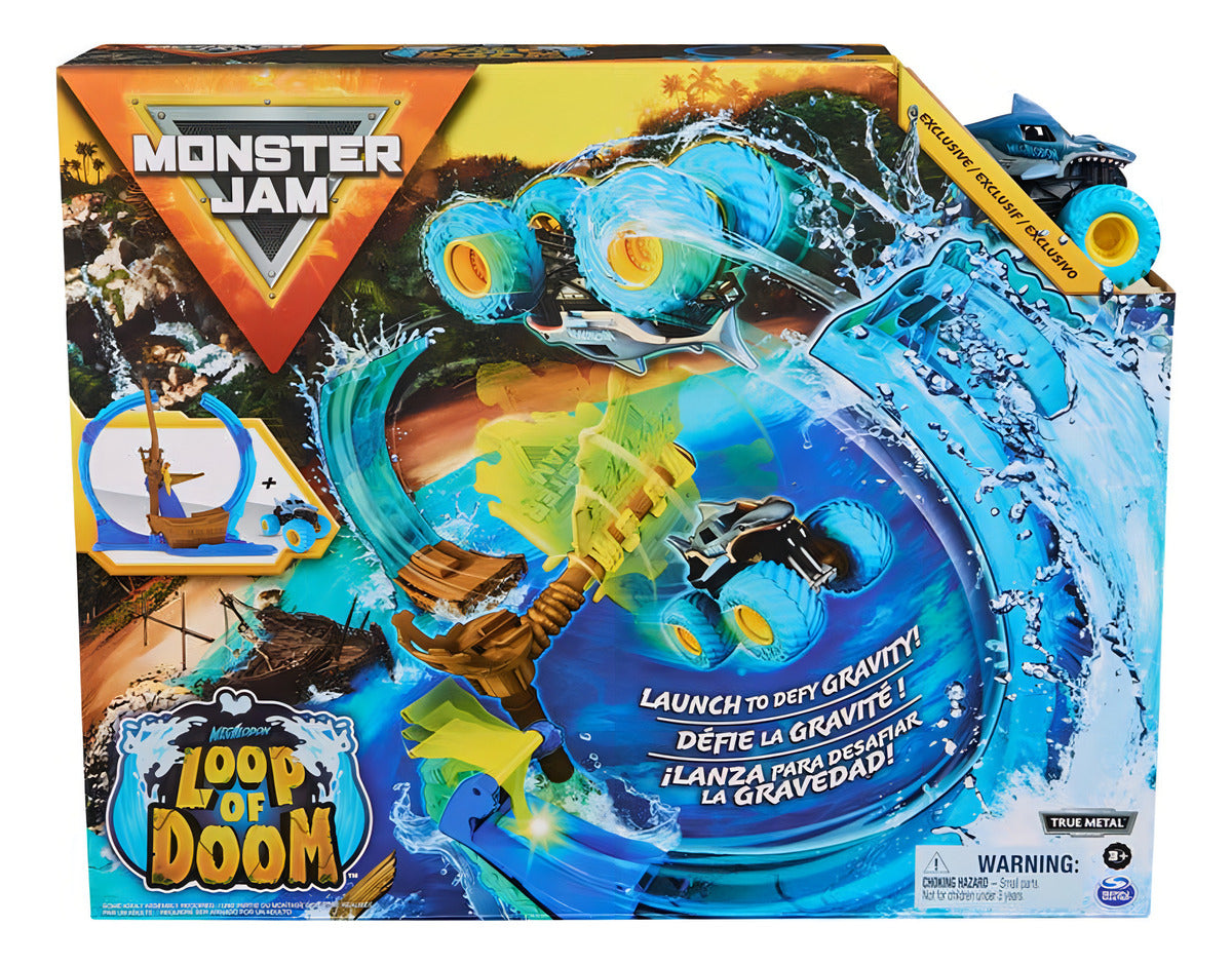 Monster Jam 6070018 Set Megalodon Loop of Doom con camión 1:64