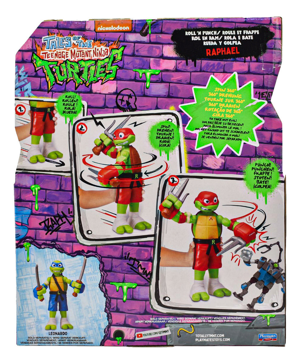 Tortugas Ninja Rueda Y Golpea Pack 2 Figuras 31cm Playmates
