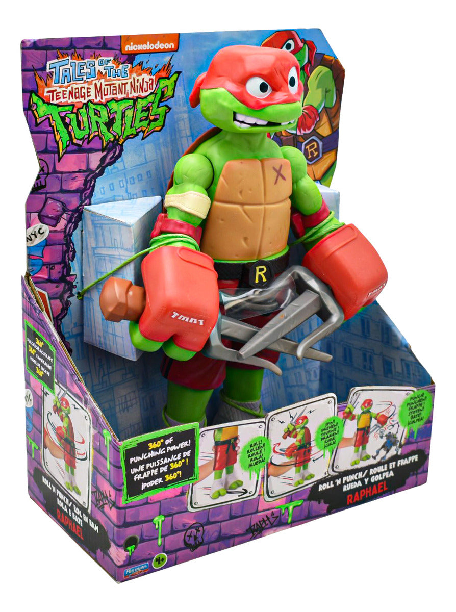 Tortugas Ninja Rueda Y Golpea Pack 2 Figuras 31cm Playmates