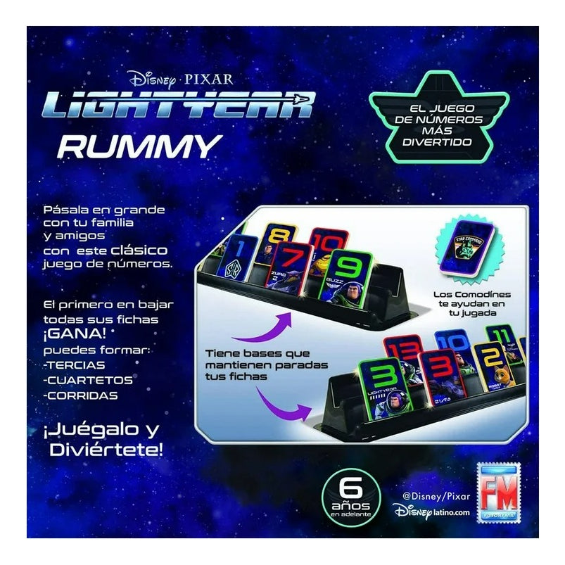 Juego De Mesa Rummy De Lightyear De Fotorama